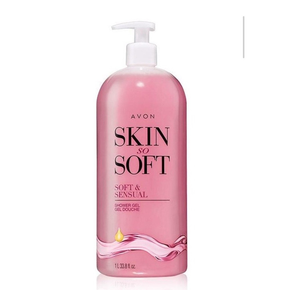 Avon Skin so SOFT & SENSUAL Shower gel BONUS size 33.8oz NEW Sealed & Pump